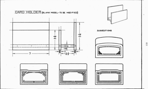 Plate 23 Card holder Mechanical Drawing 45