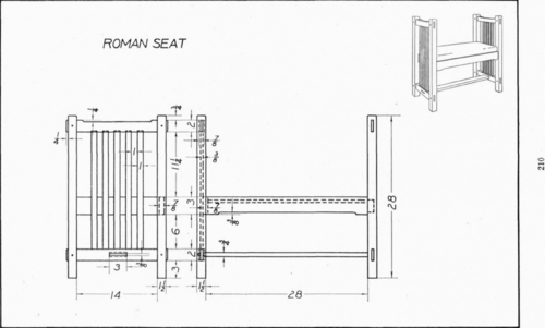 Plate 23 Roman Seat Mechanical Drawing 96