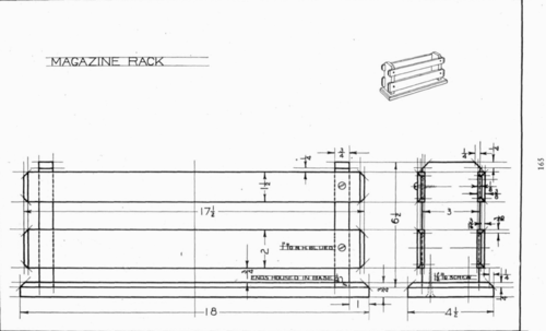 Plate 30 Magazine rack Mechanical Drawing 52