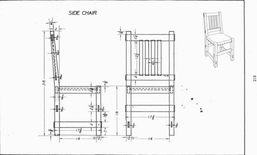 Plate 31 Side Chair Mechanical Drawing 104