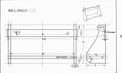 Plate 33 Wall shelf Mechanical Drawing 55