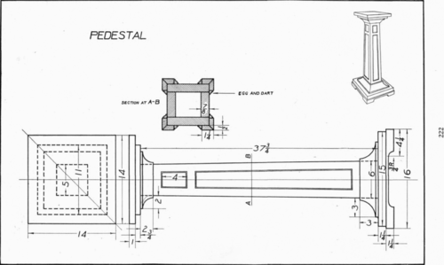 Plate 35 Pedestal Mechanical Drawing 108
