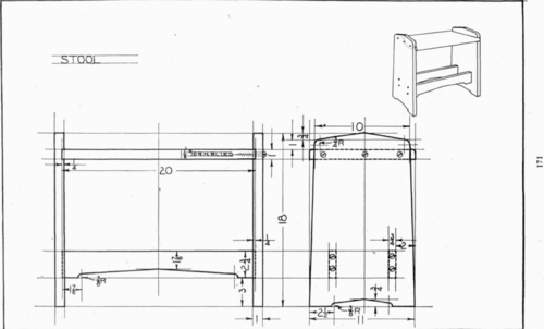 Plate 36 Stool Mechanical Drawing 58