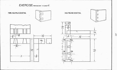 Plate 40 Exercises Thru Multiple Dove tail Half bl 113