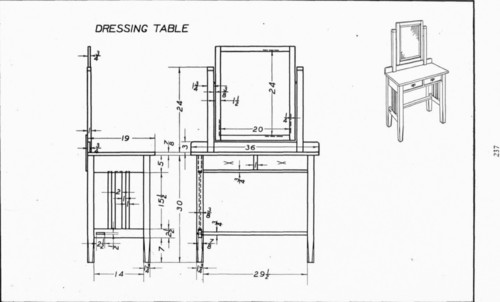 Plate 50 Dressing Table Mechanical Drawing 123