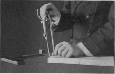 Fig. 7. Swinging an Arc with a Compass.