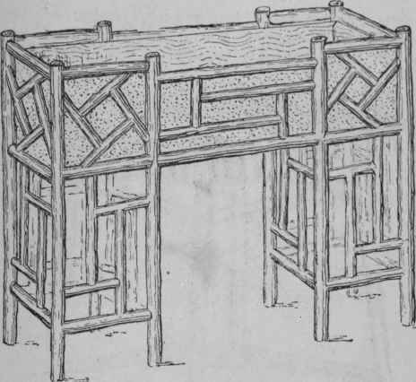 Fig. 41.   Rustic Flower pot Stand in Imitation of Bamboo.