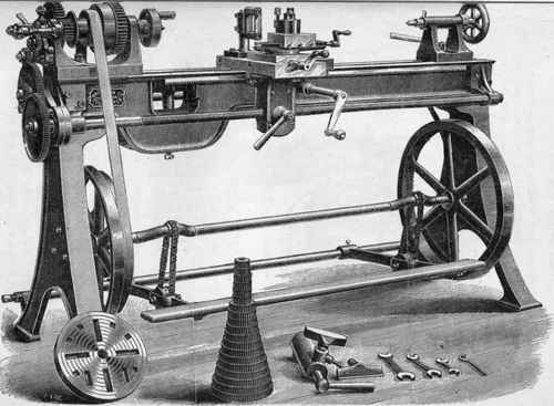 PLATE XII.   LARGE SELF ACTING AND SCREW CUTTING LATHE.