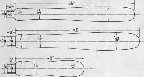Fig. 83. Turning Tool Handles. (Material: Hickory, Apple)