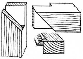 Fig. 159.   Tenon Joint with Mitred Face.