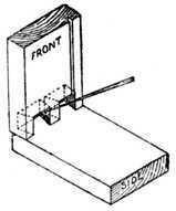 Fig. 278. Marking Pins on Drawer Side.