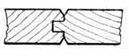 Fig. 99.   Matchboarding Vee'd Both Sides.