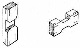  Figs. 49  and 50.   Separate pieces of Halved Moulded Joint.