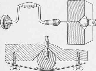 A method of drilling holes in marbles