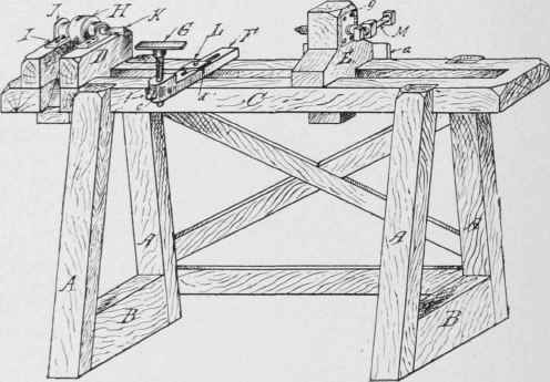 The lathe without the treadle mechanism
