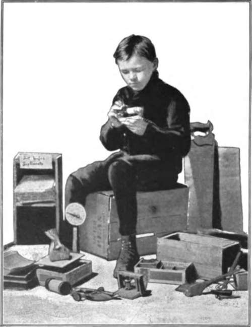 showing toys made by boys