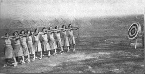 The High School Girls' Archery Team Of Bloomfield