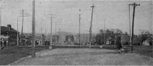 Macon, Ga. The point of origin, where bridge crossed from East Macon, which was fix settled. This frontage formerly the highest priced in the city, now worth about $10 front foot.