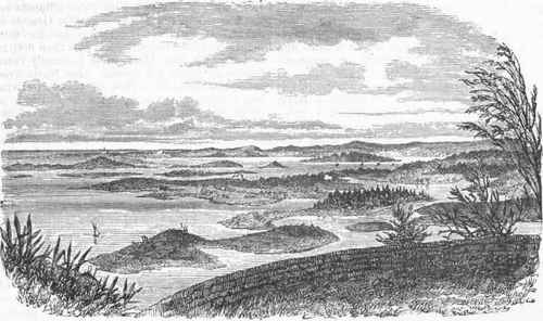 View in the Bermudas, with Hamilton in the distance.