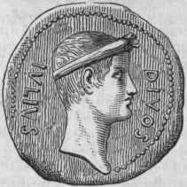 First Brass Coin of Julius Caesar.