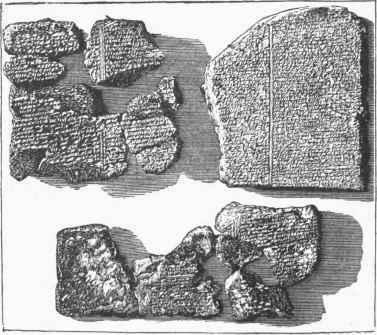 Fragments of a Tablet from which the Account of the Deluge was deciphered.