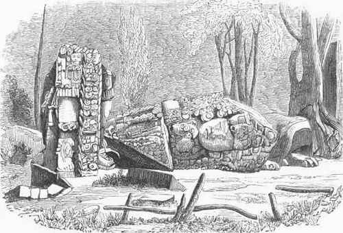 A Fallen Idol at Copan.