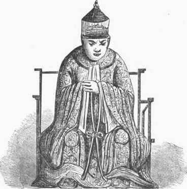 Confucius. (From the image in the temple of Confucius at Canton).