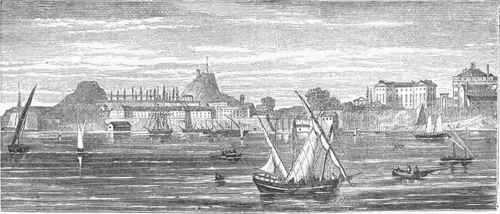Corfu View of Town and Citadel.