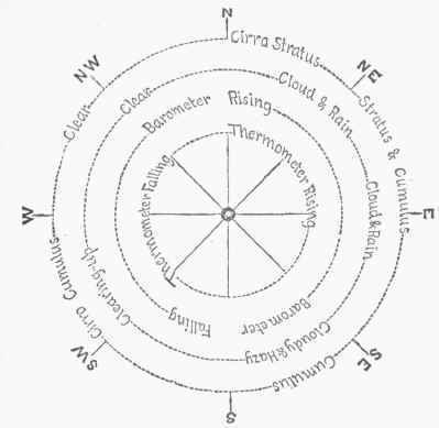 Diagram XVII. Weather Rose for Eastern and Middle United States.