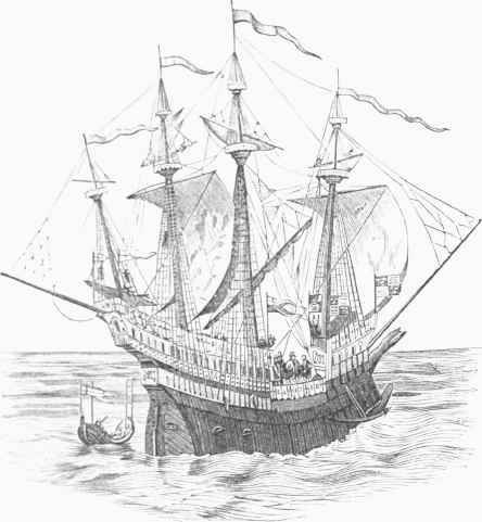 Henry Grace de Dieu, from an old woodcut.