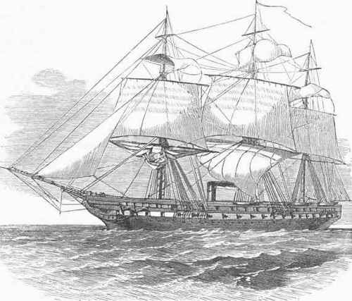 U. S. Screw Ship of War Wabash (first rate).
