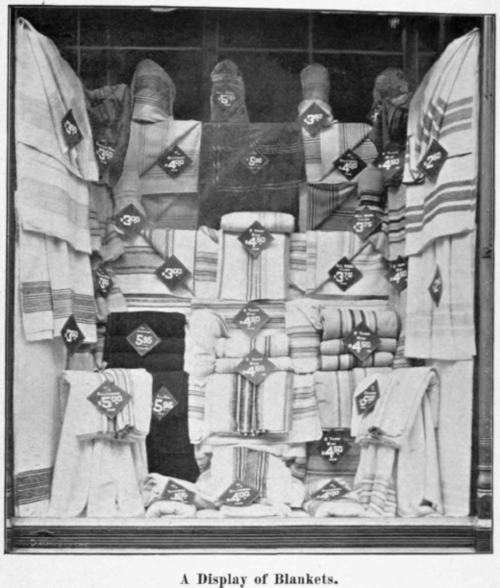 a display of blankets