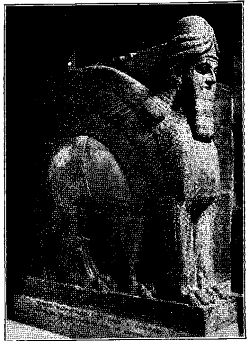 Colossal winged and human headed Lion.