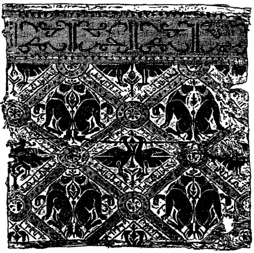 Fig. 1. Brocade woven in red and olive green silks.