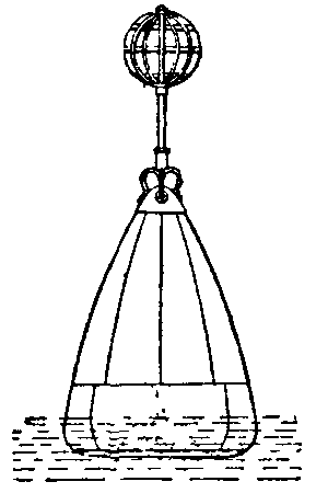 Fig. 1. Conical buoy with staff and globe.