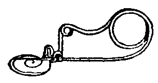Fig. 4.  Type III with disk for catch plate, and convoluted bow.
