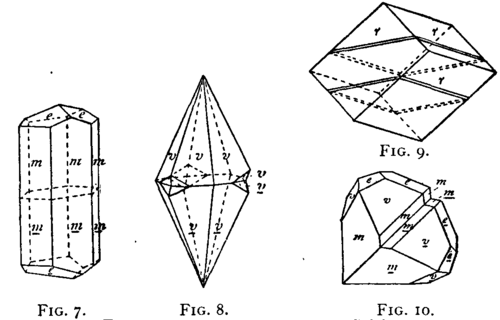 Figs. 7 10.  Twinned Crystals of Calcite