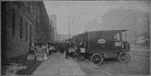 Electric Delivery Wagons Loading Edison Lamps