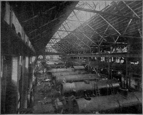 Erecting Shop Schenectady, N. Y., Works, American Locomotive Company.