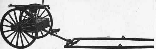 Gun Mounted on Landing Carriage With Shaft Attachment