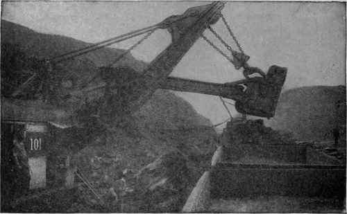 Steam Shovel Loading Rock