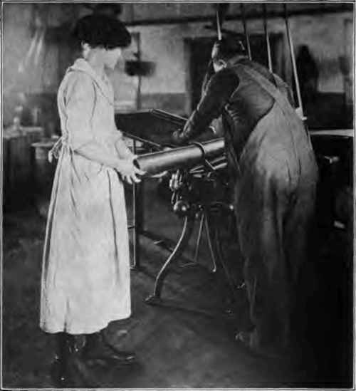Rolling machine; removing case from mandrel.