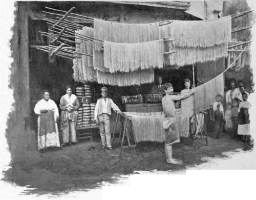 Drying Macaroni.