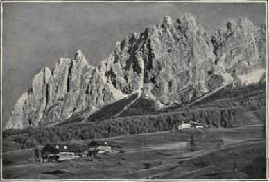A Mountain Farm, Ampezzo Thal, With Mt. Pomagagnon.